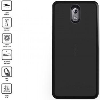 Silikoninis juodas 1mm. dėklas (NOKIA 3.1)